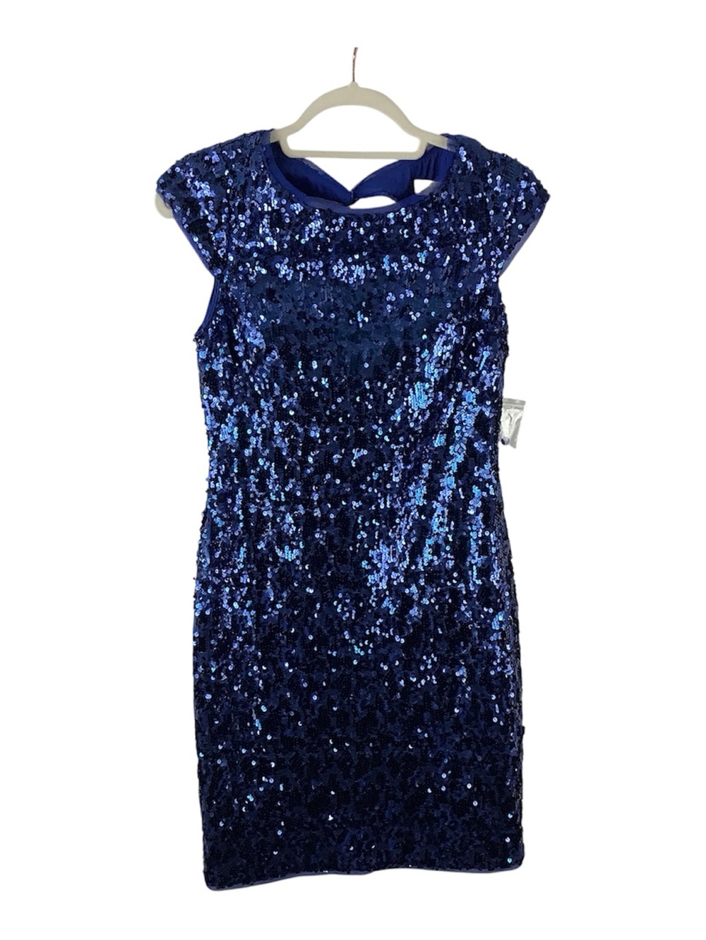 NWOT Aidan Mattox Blue Sequin Mini Cocktail Formal Mini Dress Size 4
